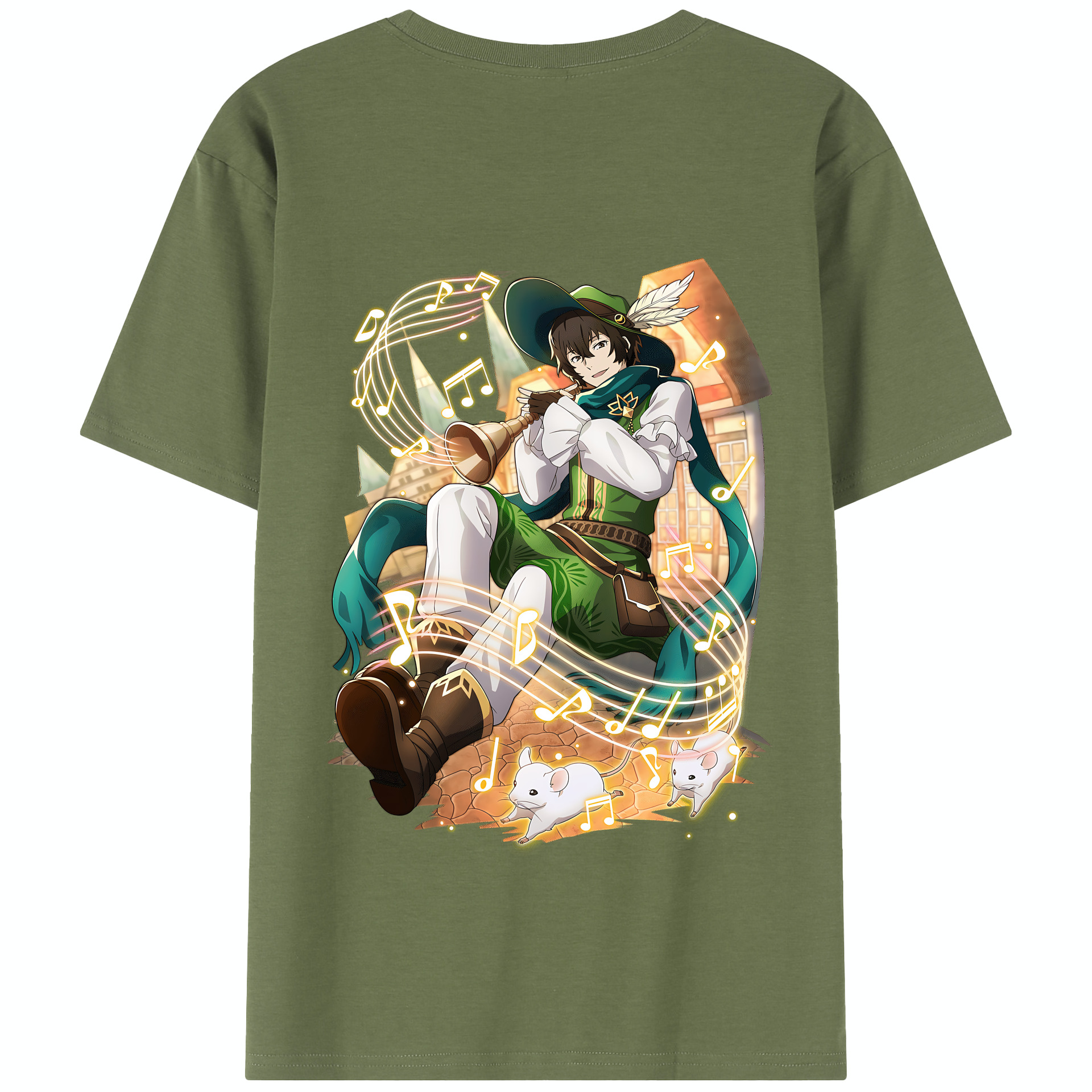 （画像用） 文豪ストレイドッグス Bungo Stray Dogs 綿100％半袖Tシャツ（背面プリント）